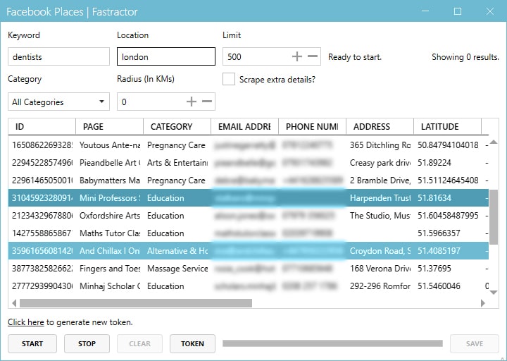 facebook Data extracractor 