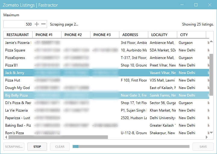 zomato data extractor